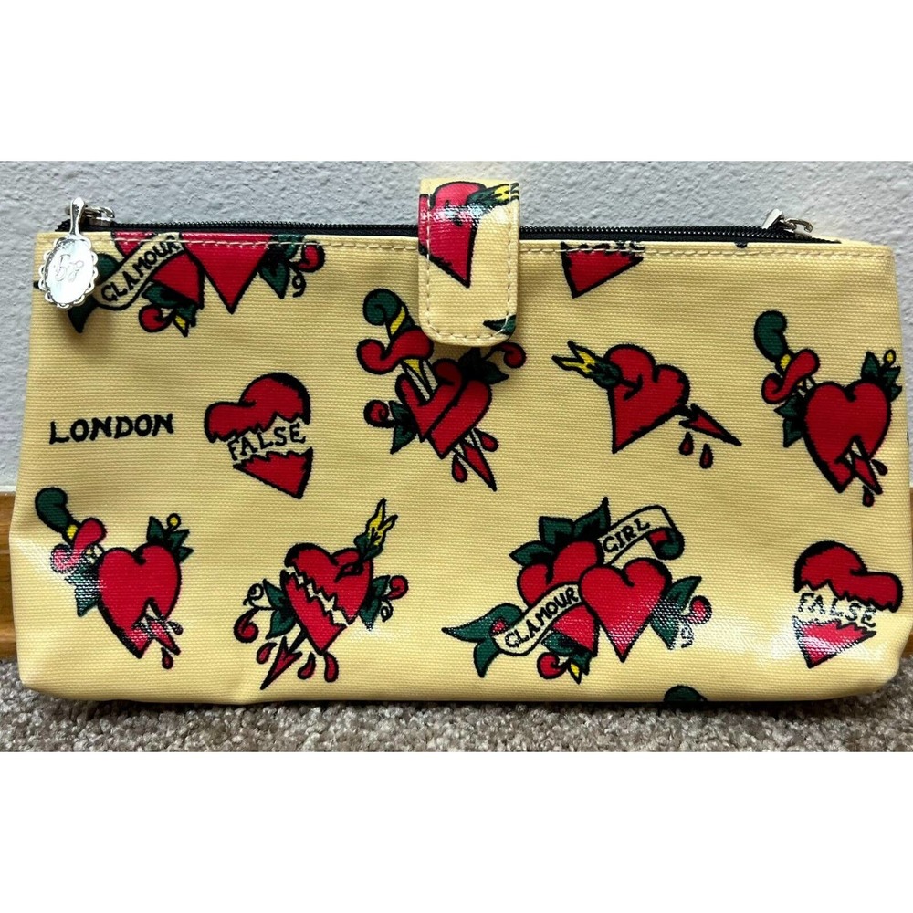 Lulu Guinness oilcloth clutch